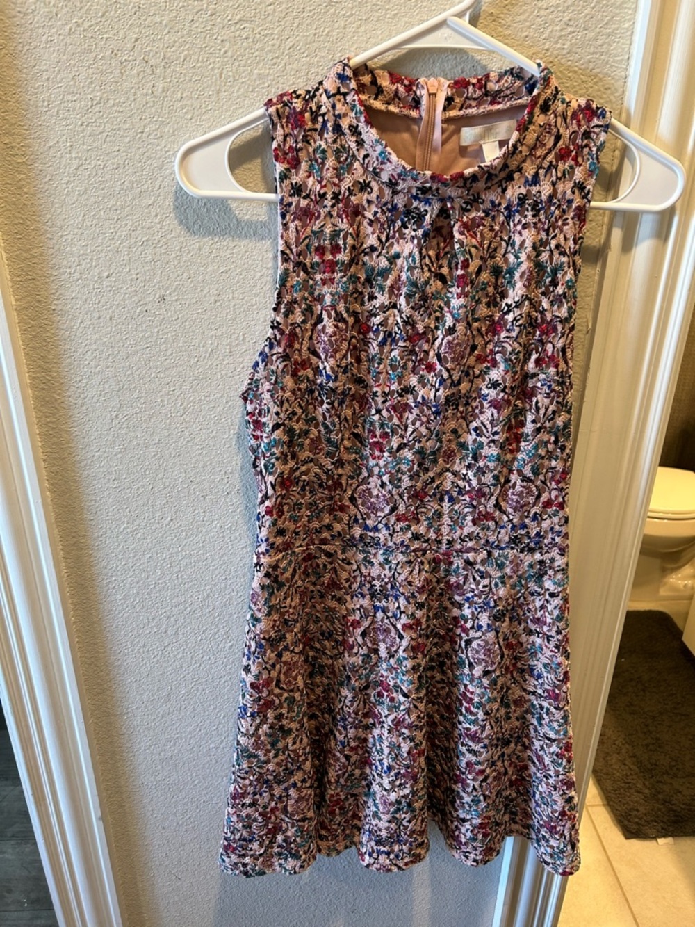 love, Fire Girls' Sleeveless Floral Fit-and-Flare Dress in Pink Multi